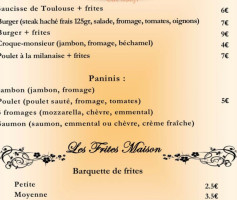 La Tabatière menu