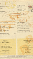 Red Garter Saloon menu