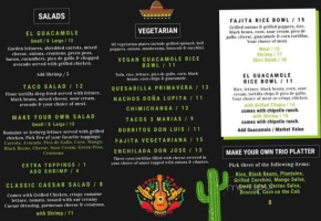 El Guacamole Mexican Grill menu