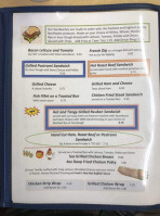 Crane Store and Cafe menu