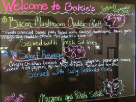 Bokie's Drive In menu