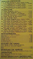 Buen Pollo menu