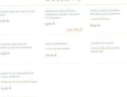 Cafe Rostand menu