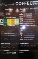 French Coffee Shop menu