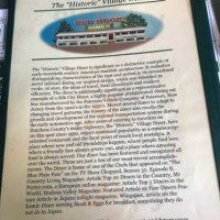 Historic Village Diner menu