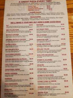 Stoney's Pub Pizza menu