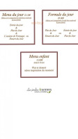 Les Jardins Sothys menu