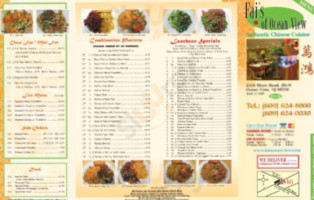 Fais Chinese menu