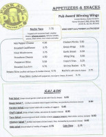 The Park Avenue Pub menu