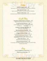 The Metropolitan Caterers menu