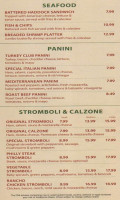 Babbo’s Pizza menu