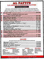 Al Patti's Grill menu