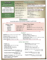 Maria's Italian menu