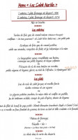 Les Feuillantines menu