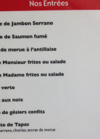 Sand'café menu