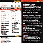 Planet Pizza menu