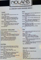 Nolan's On Canandaigua Lake menu