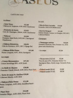 Caseus menu