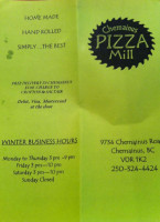 Impulse Pizza menu