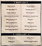 Parlour Burger menu