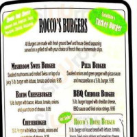 Rocco's Pizzeria menu