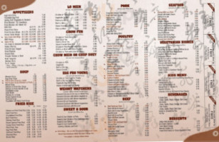 Pagoda Chinese menu