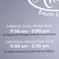 Artisan Bakery And Pastries menu