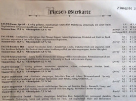 Gasthaus zum Riesen menu