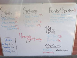 Copney's Bbq menu