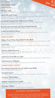 The Red Bank menu