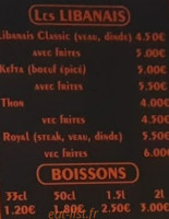 Saint Pierre Kebab menu