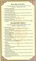 Siam Pad Thai menu