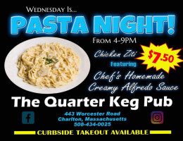 Quarter Keg Pub food