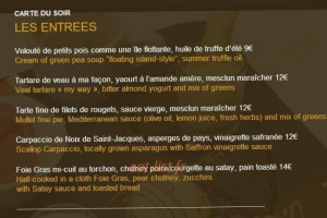 Opéra Café menu