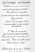 Le Petit Paris menu