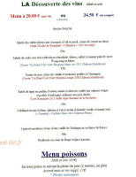 L'art des Mets menu