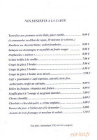 Le Donjon menu