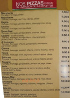 Allo Pizza menu