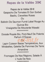 Grenier à Sel menu