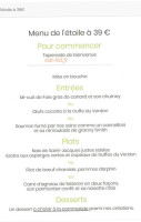 La Bonne Auberge menu