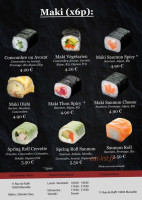 Oishi Sushi menu