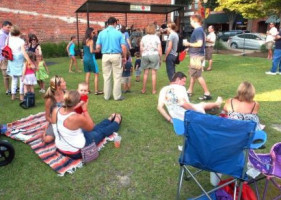 Bear Town Market Beer Garden inside