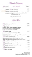 Le Blue Bay menu