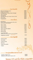 RIAD MARRAKECH menu