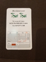 That Thaï menu