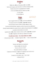 Le Terminus menu