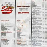 Sal Pizza menu