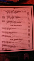 Perera's Lounge menu