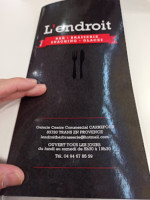 L'endroit menu