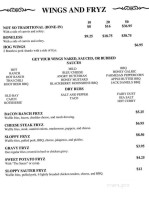 Darrylz Hometown Grill menu